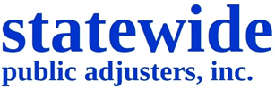 A blue and white logo for the stewarts adjusters.